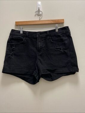 Old Navy Black Rolled-Hem Denim Shorts 3738
